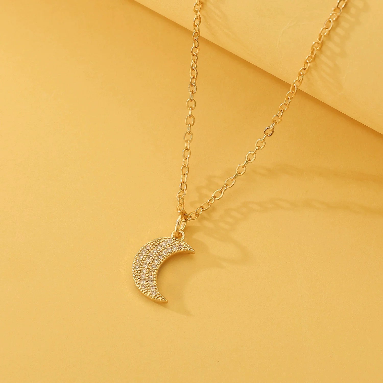 Lesly Celestial Charm Jewelry - KC Gold Moon Necklace (Single)