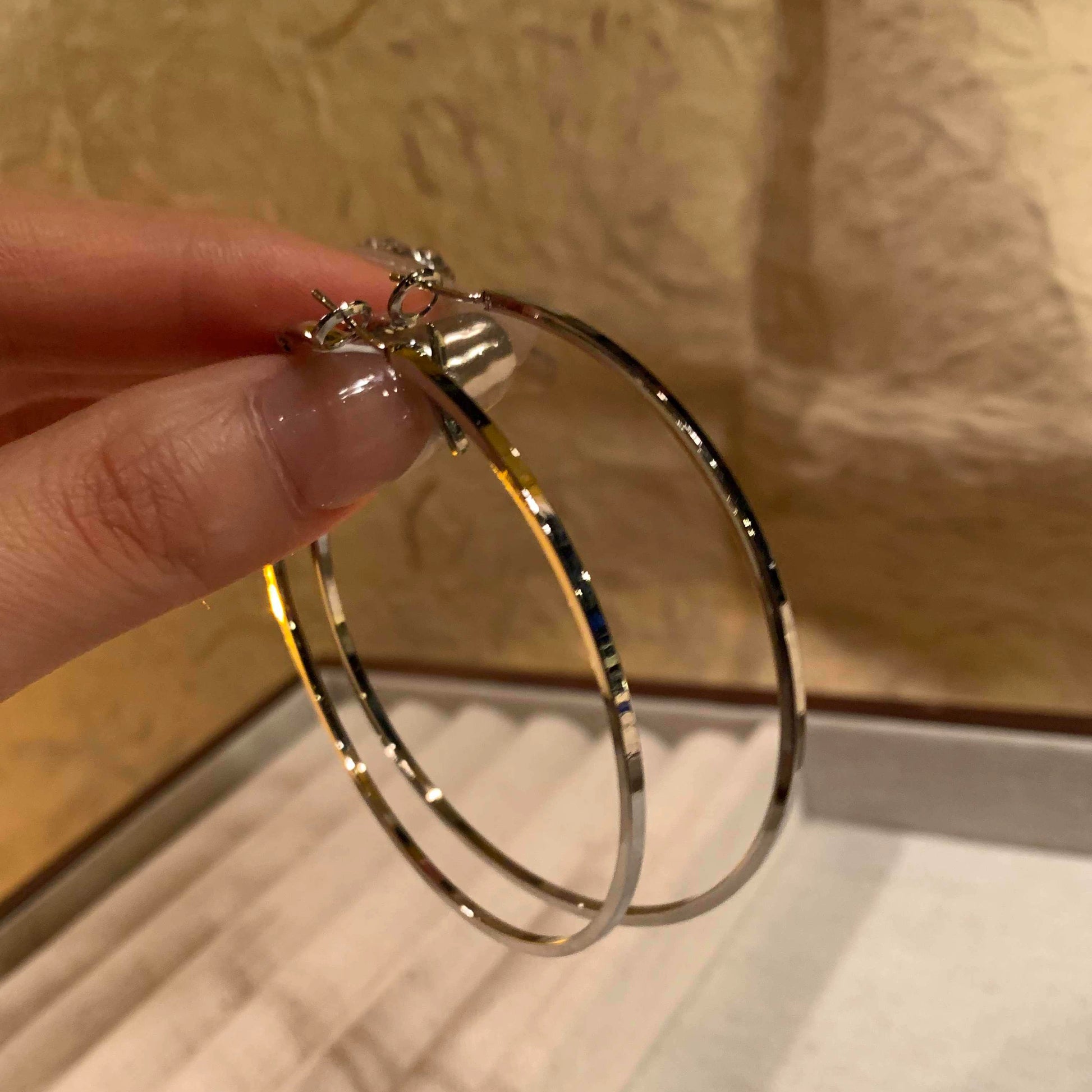 Bethanie Modern Hoop Earrings - Large Hoop Earrings [L8SWS4L4]
