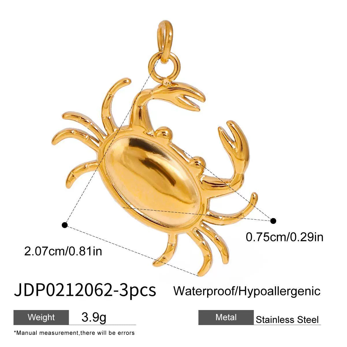 Kaylea Titanium Charm Pendants - JDP0212062-3pcs [63B9FN62]