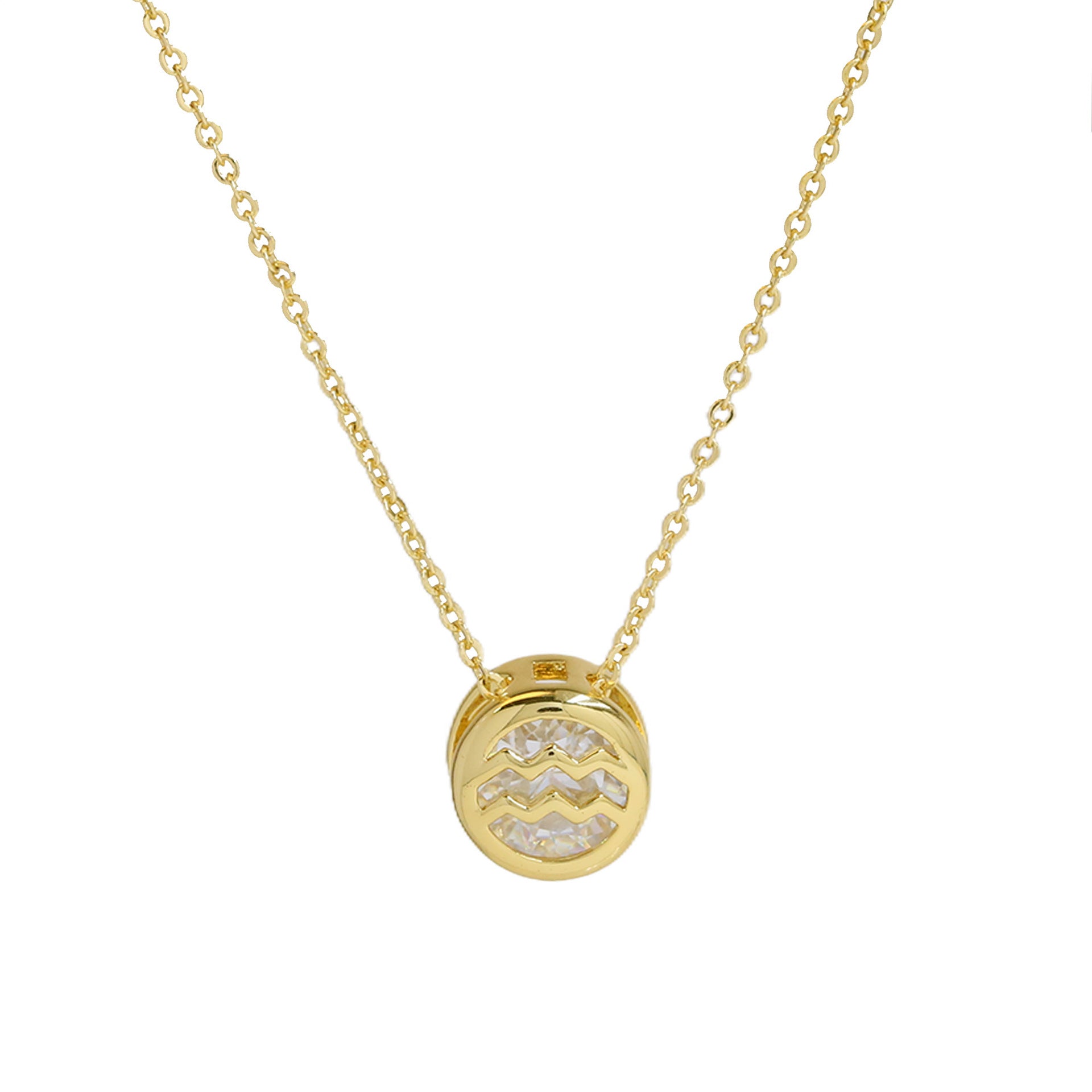 Meher Celestial Zodiac Necklace - Aquarius Necklace [5TRE8ZND]
