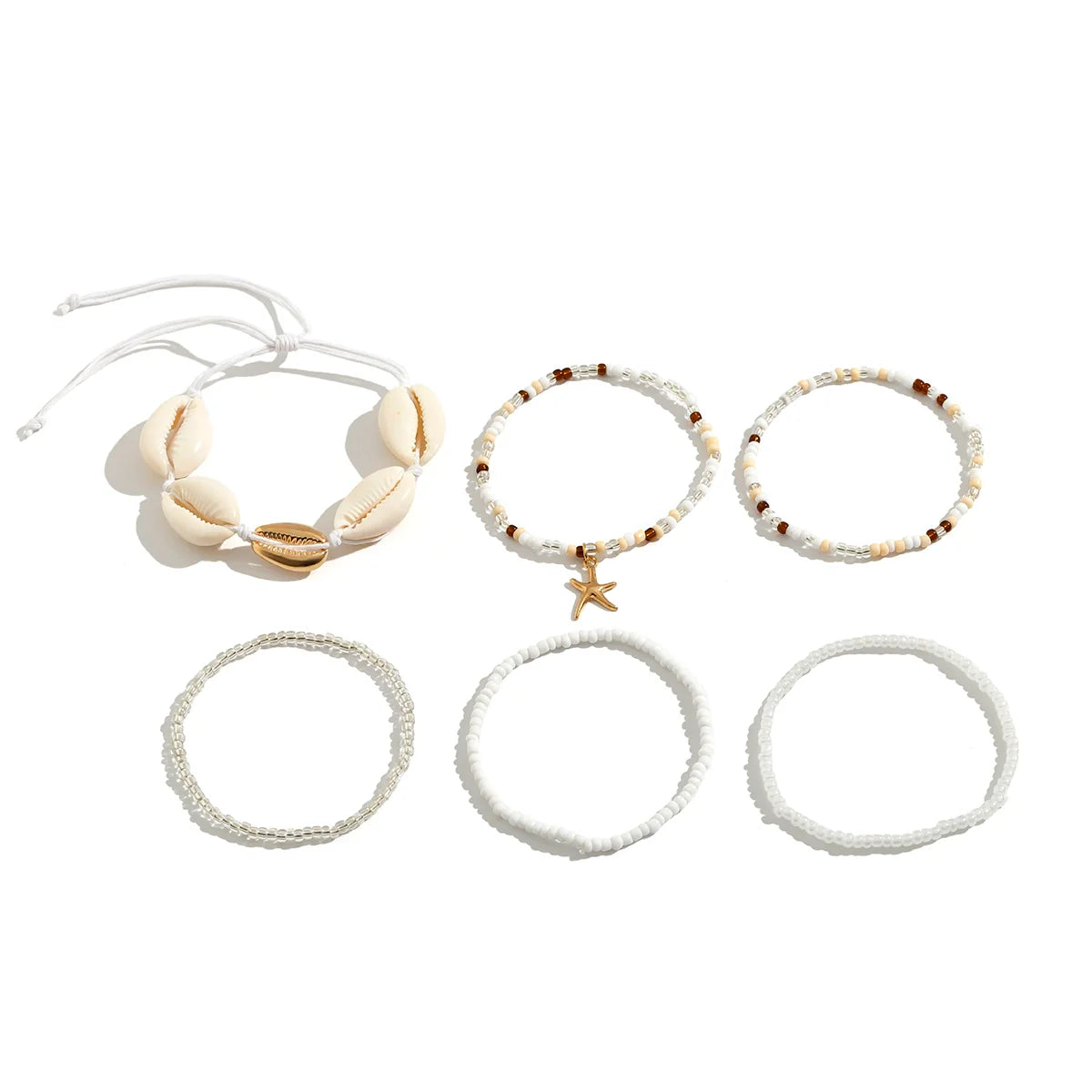 Shyloh Seashell Bracelet Set - Brown