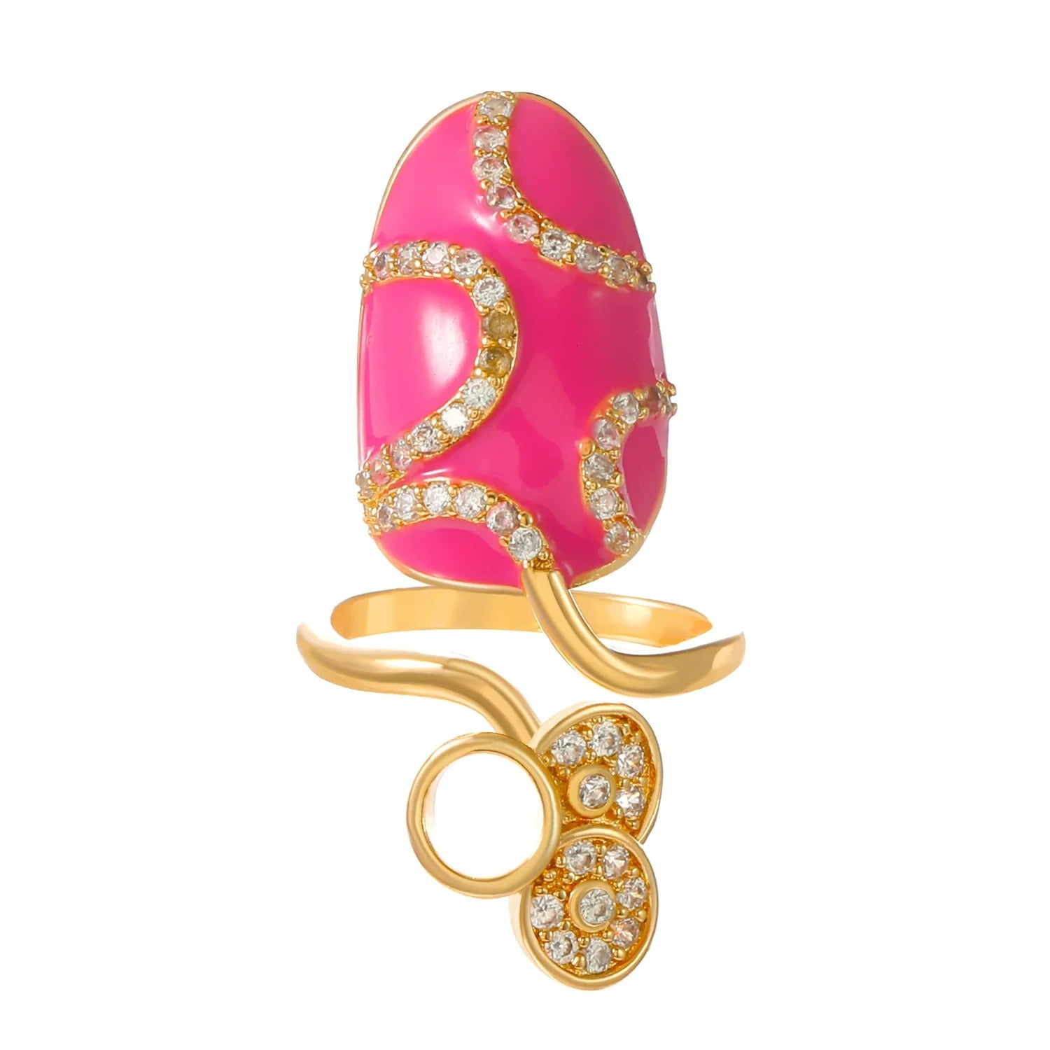 Kristi Geometric Nail Rings - KC Gold K-1065