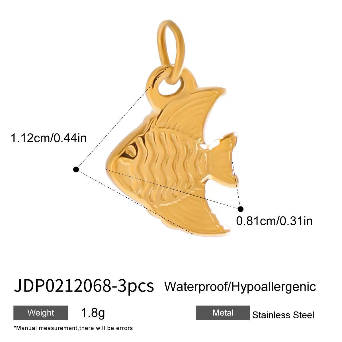 Kaylea Titanium Charm Pendants - JDP0212068-3pcs [FO2VNTIR]