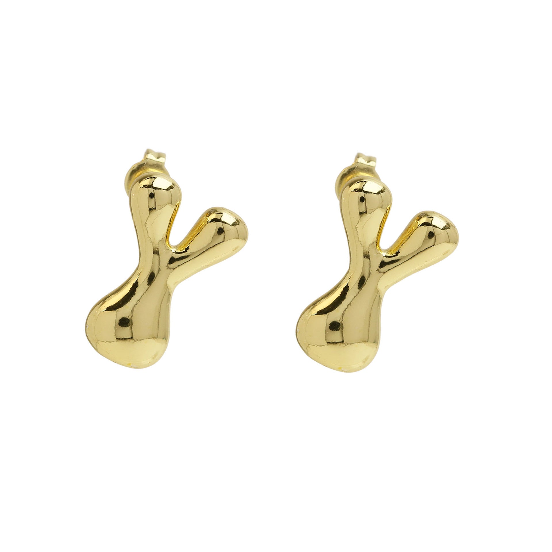 Kennedy Pave Initial Studs - Y [DZ5LMJ4N]
