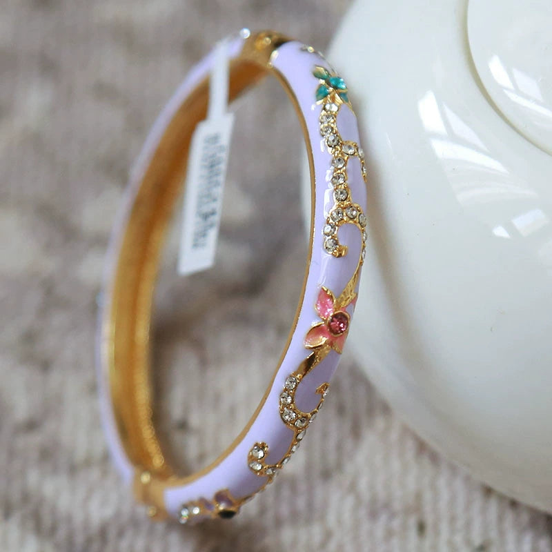 Irelyn Enamel Bangle Bracelet - Light Purple [4RWS53Z9]