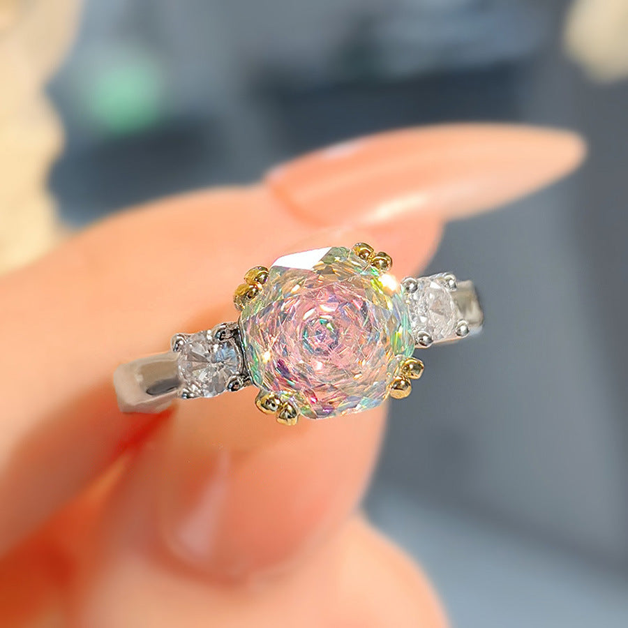Madelyne Radiant Octagonal Set - Iridescent Ring [UCBLIPLF]