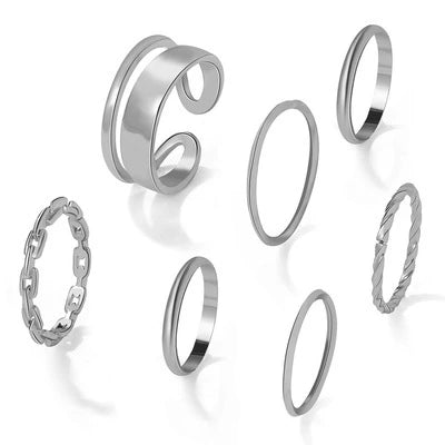 Maryanne Retro Stackable Ring Set - Style 2 [7S0PUS4G]