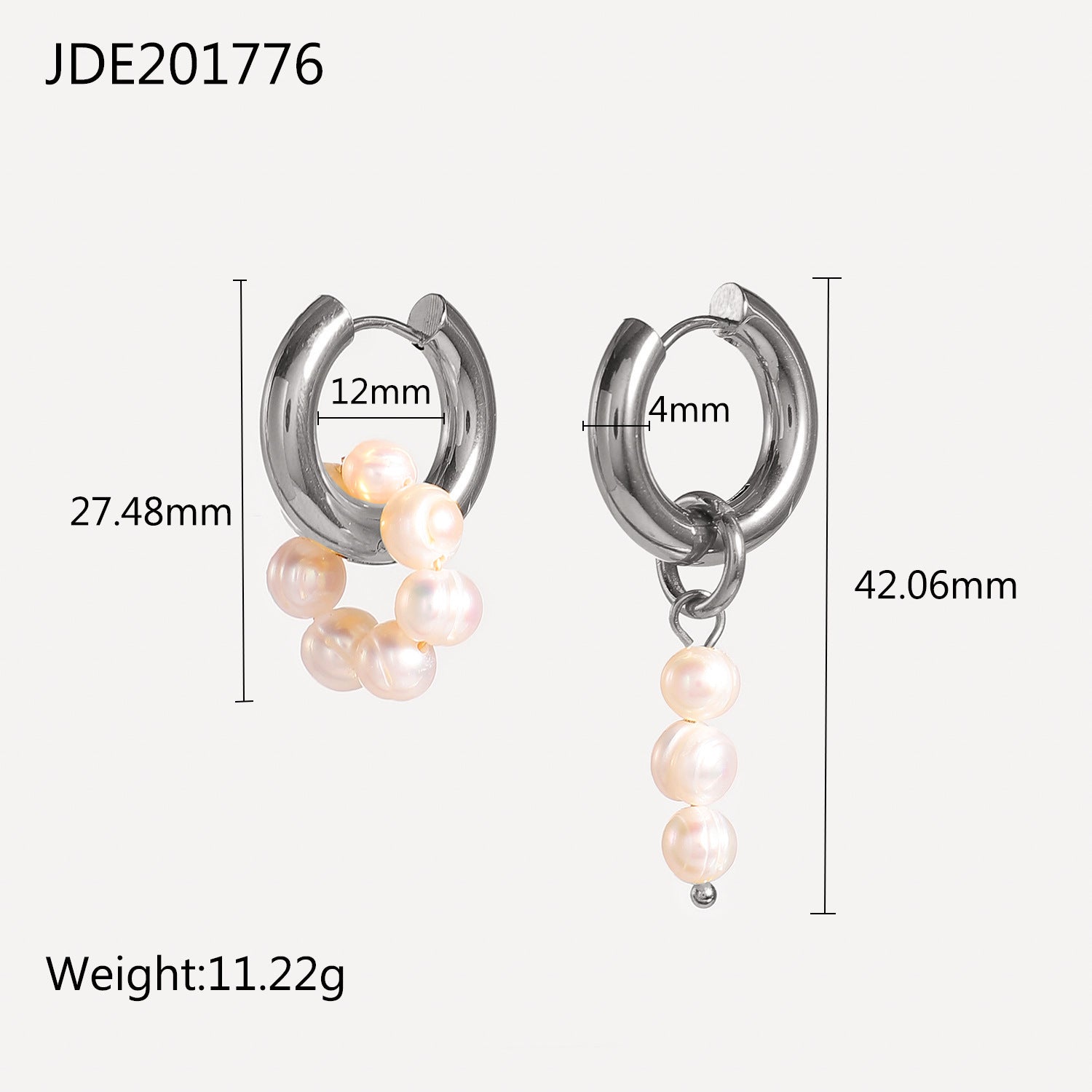 Yui Asymmetric Pearl Earrings - Style S [DNHIFOQB]