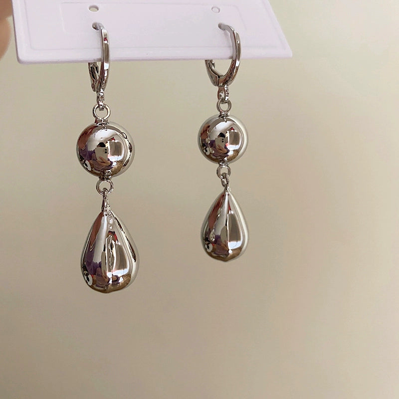 Farida Geometric Drop Earrings - Silver [DO8AN3E2]