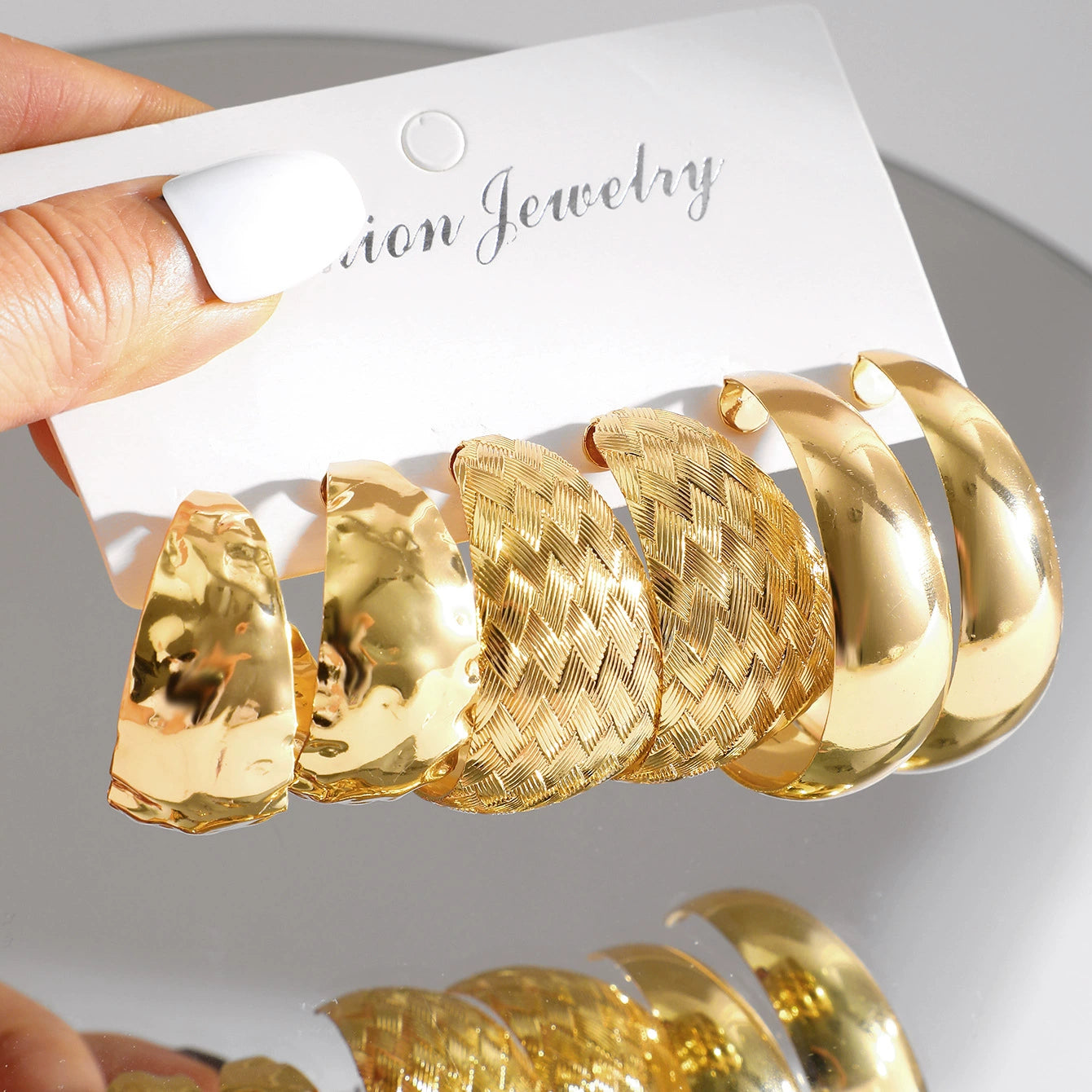 Tori C-Shaped Earring Set - Style 2 Alloy [HIBQMJSQ]