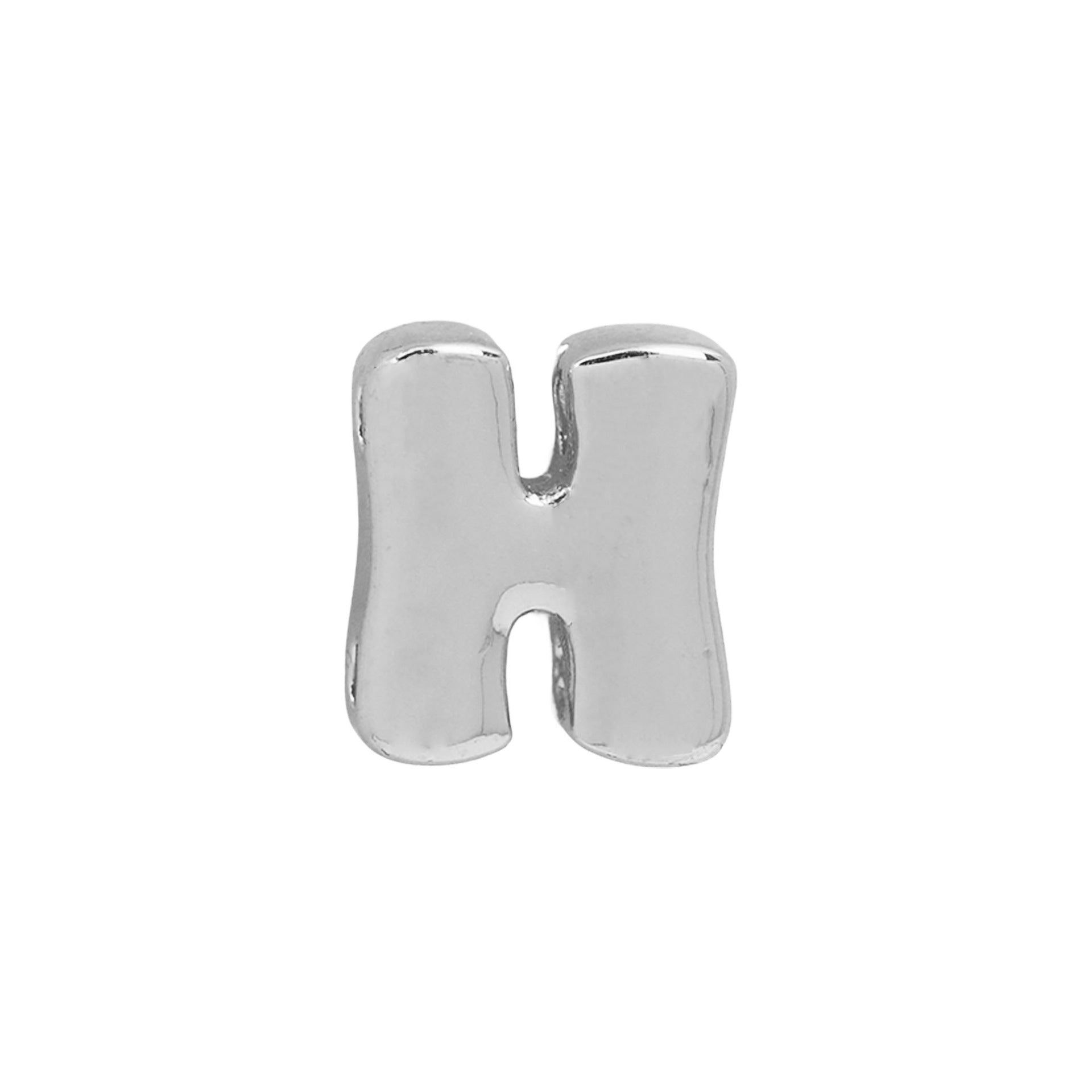 Aviva Brass Letter Pendant - Silver H (Pendant Only) [6TI3G7Q1]
