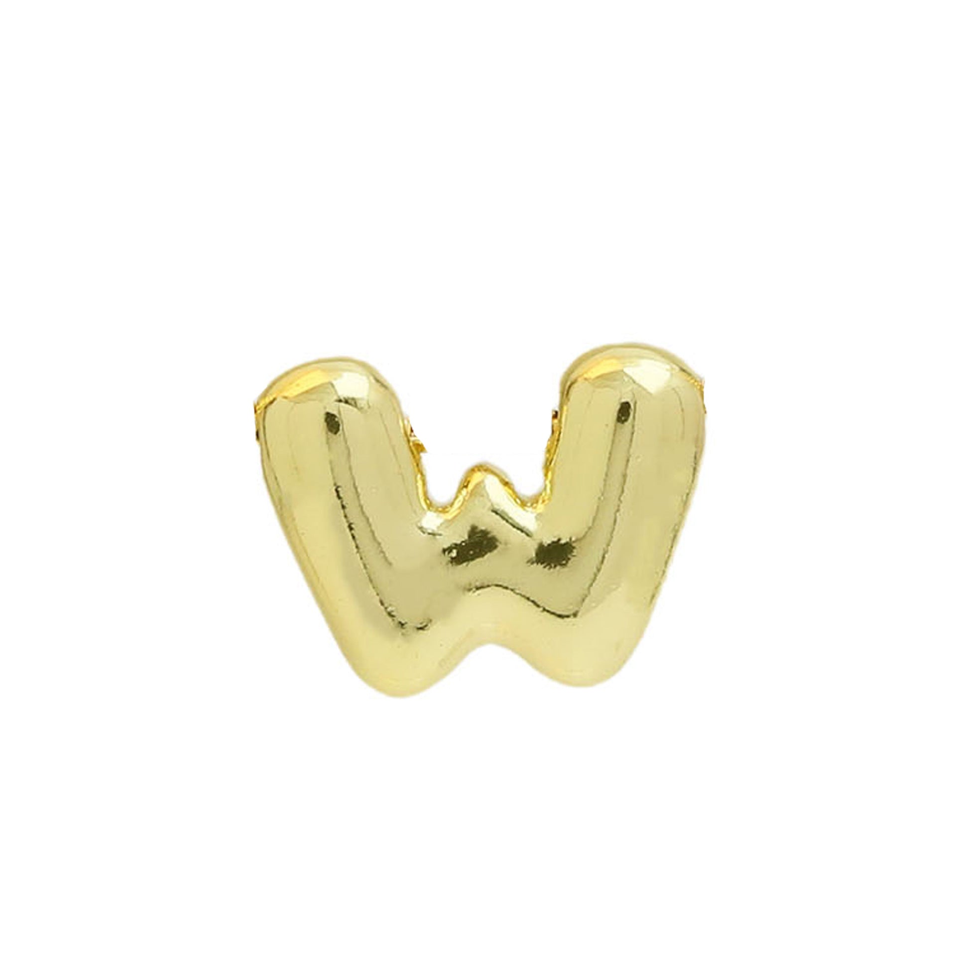 Vada Gold Bubble Letter Necklace - Gold W Pendant [DUNTE43G]