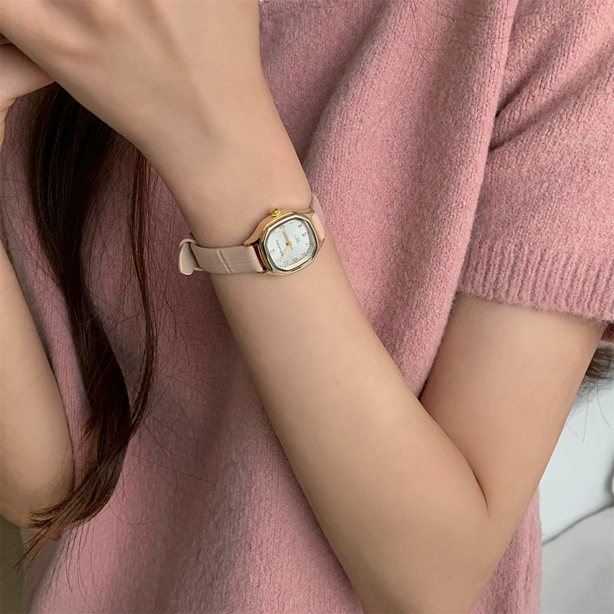 Kahli Minimalist Square Watch - Pink [AL4528WN]