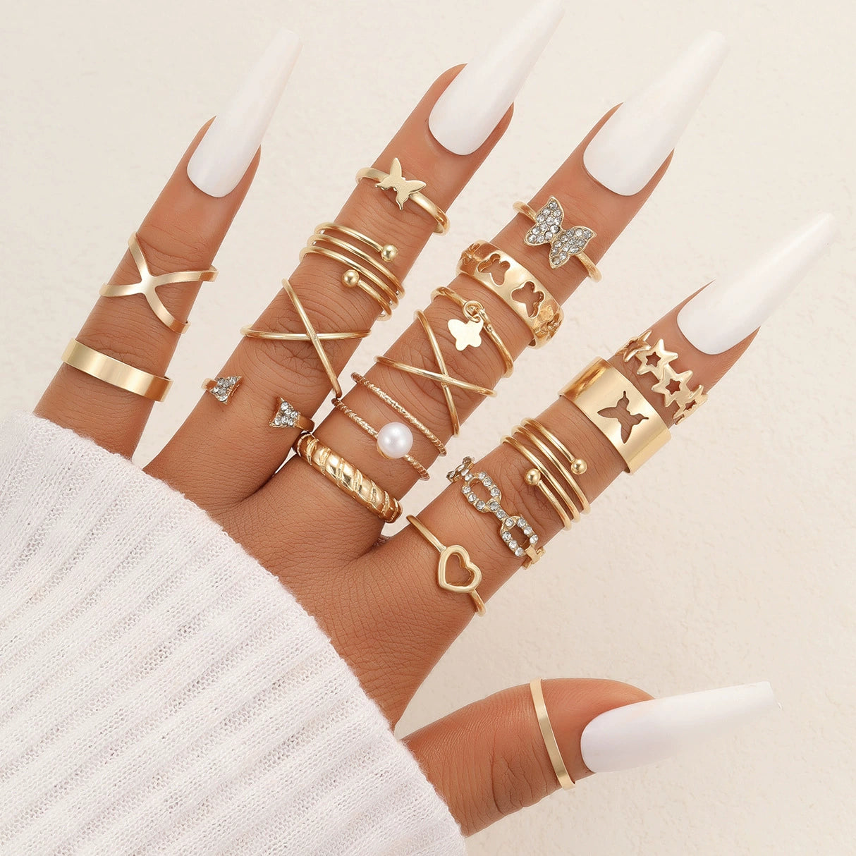 Kassidy Butterfly Ring Set - Style 28 [LH6WLMUA]