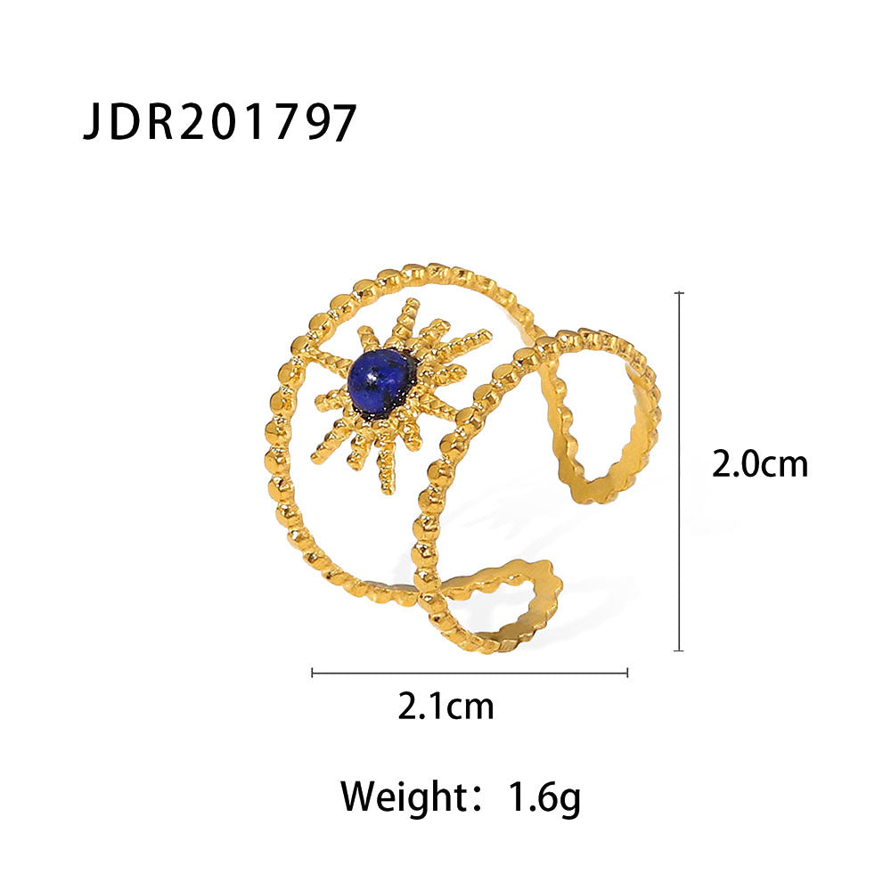 Amberlynn Turquoise Star Open Ring Set - JDR201797 [U7HLN78Y]