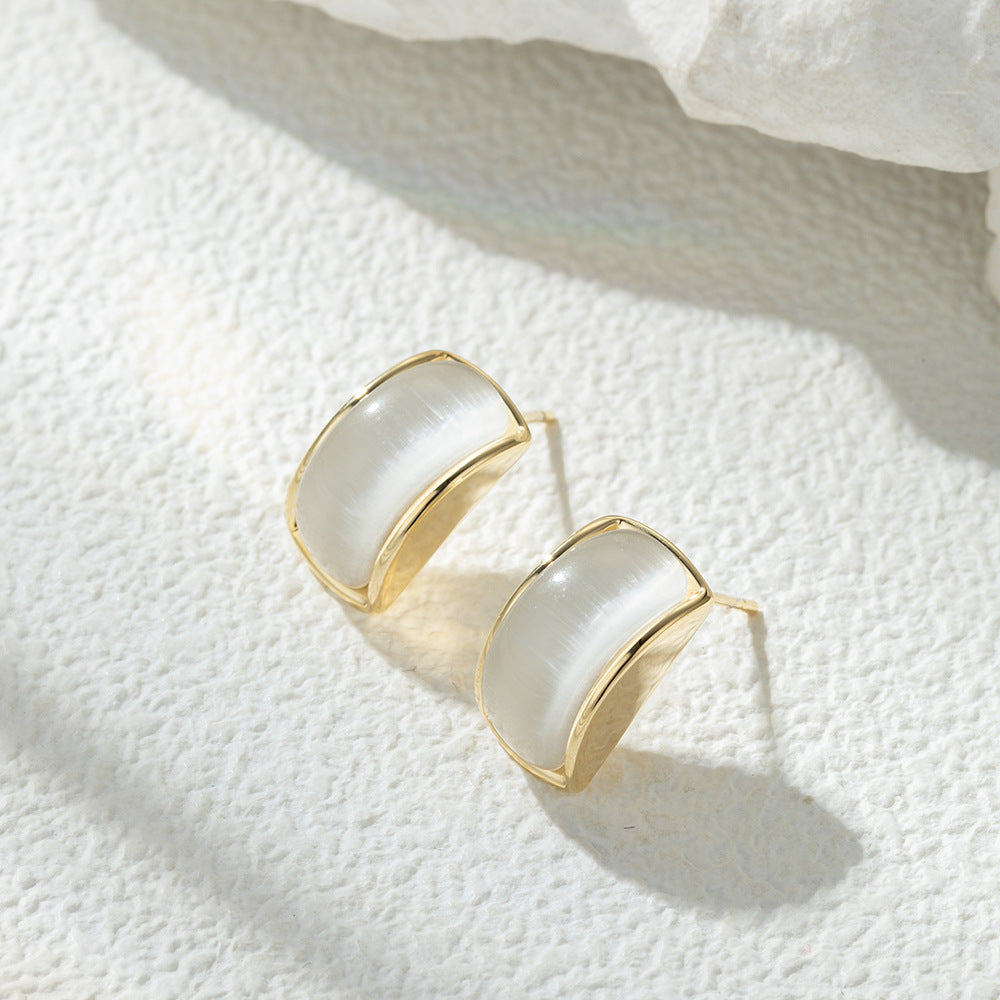 Celia Moonlight Cat Eye Earrings - EA08271T [W92VQWKS]