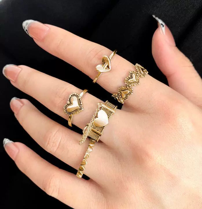 Isabell Delicate Stackable Ring Set - Style 6 [AMSFNPXT]
