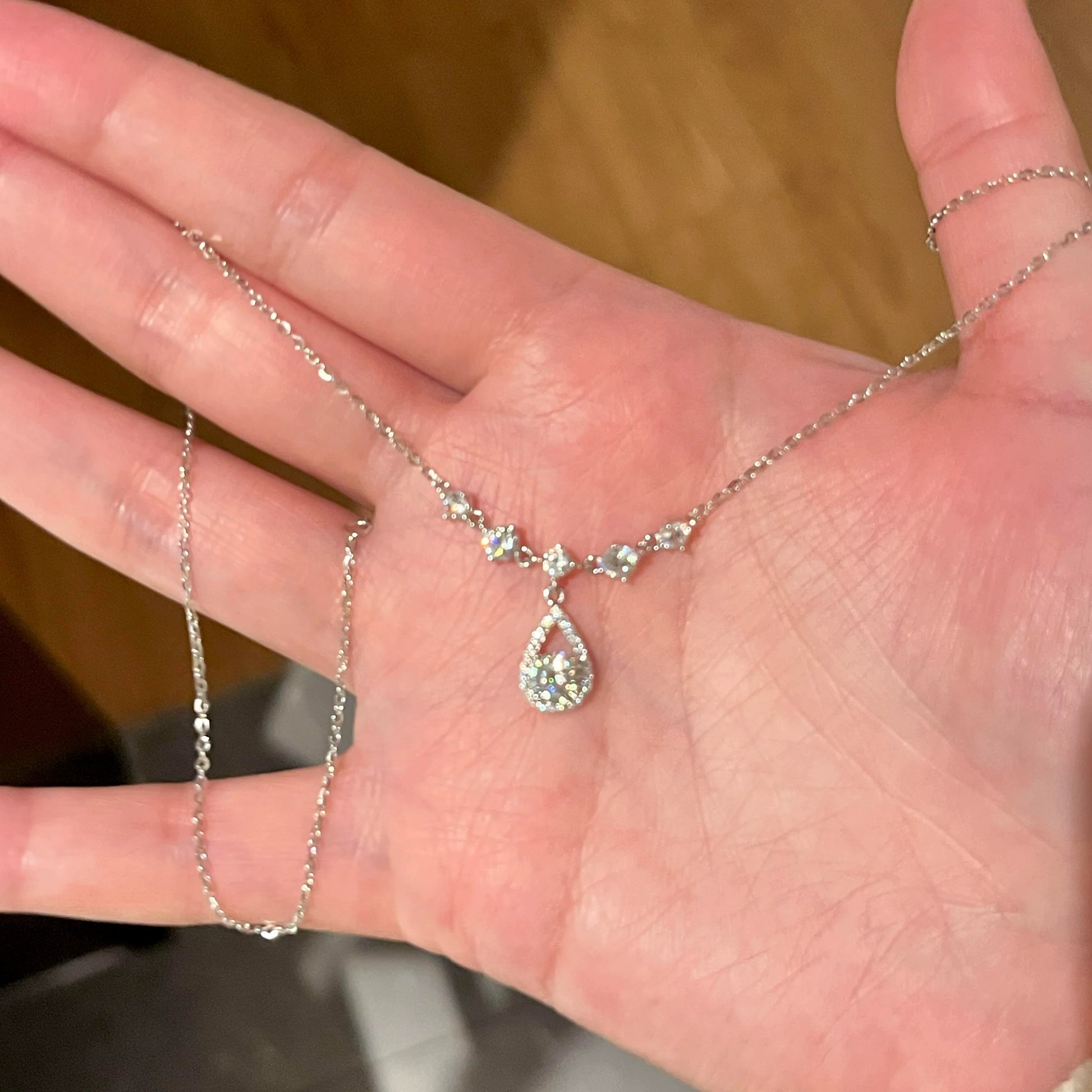 Anela Celestial Drop Necklace - Tassel Waterdrop Necklace