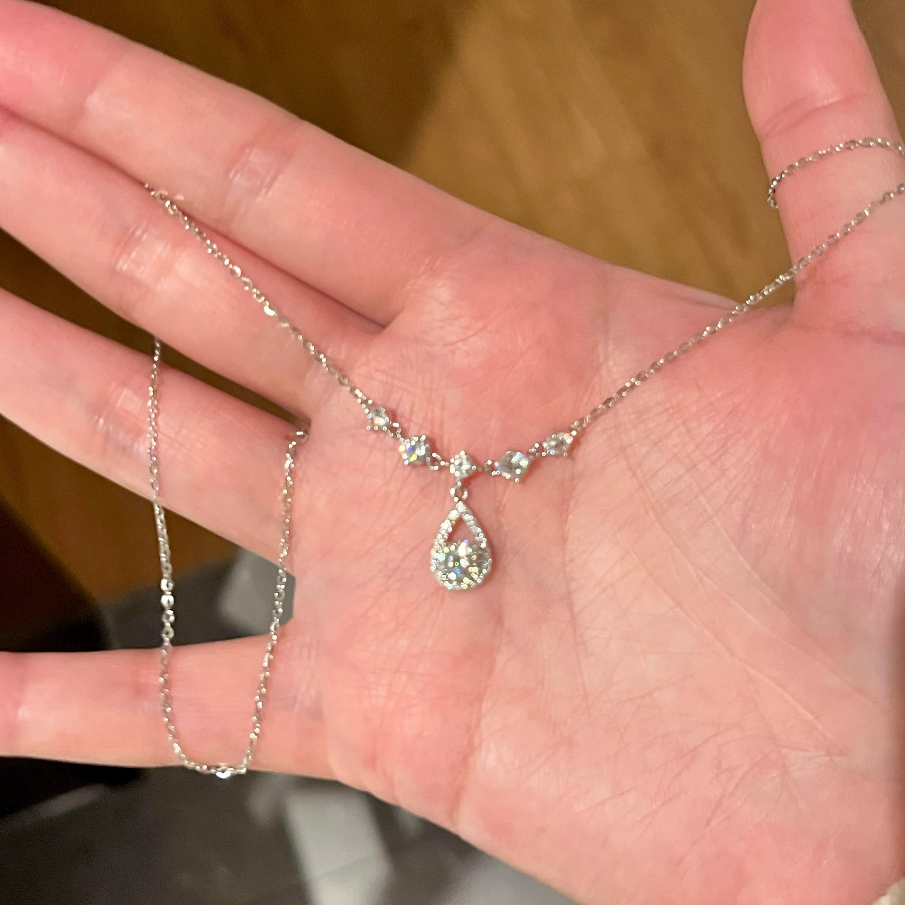 Anela Celestial Drop Necklace - Tassel Waterdrop Necklace