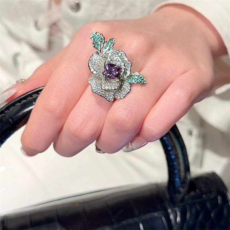Loyal Iris Bloom Jewelry Set - Ring Style [6K7A5YBL]