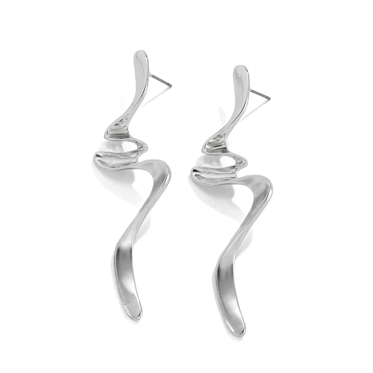 Tanaya Irregular Stud Earrings - Silver