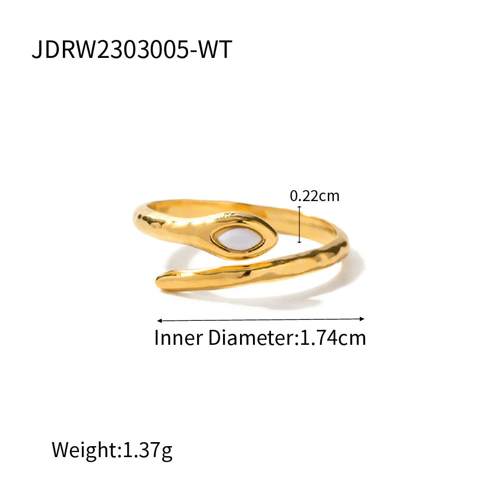 Airabella Serpent Open Ring - JDRW2303005-WT [TE7ISJ4G]