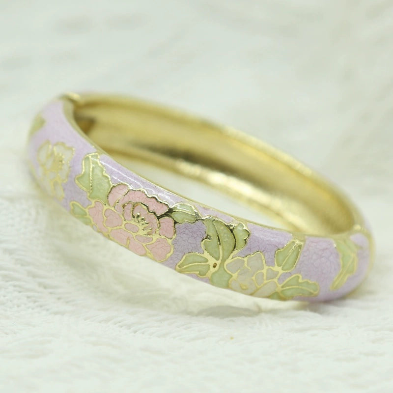 Jariah Peony Cloisonné Bracelet - Light Purple [3QD8MMUO]