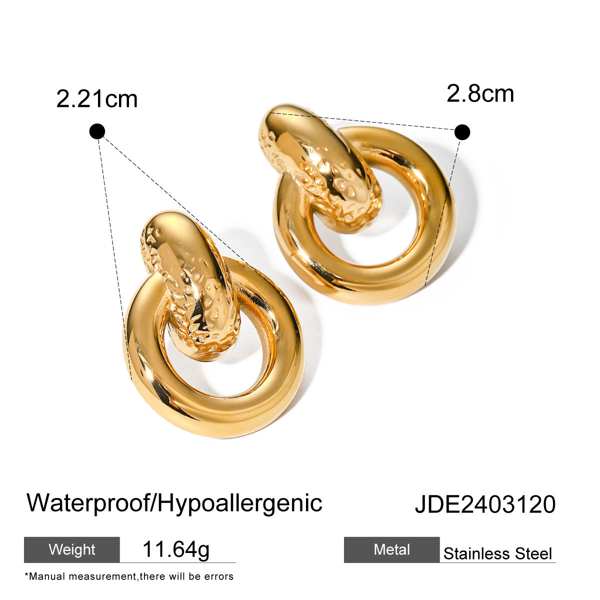Melah Mixed Geometric Hoops - JDE2403120 [AFSN8OR1]
