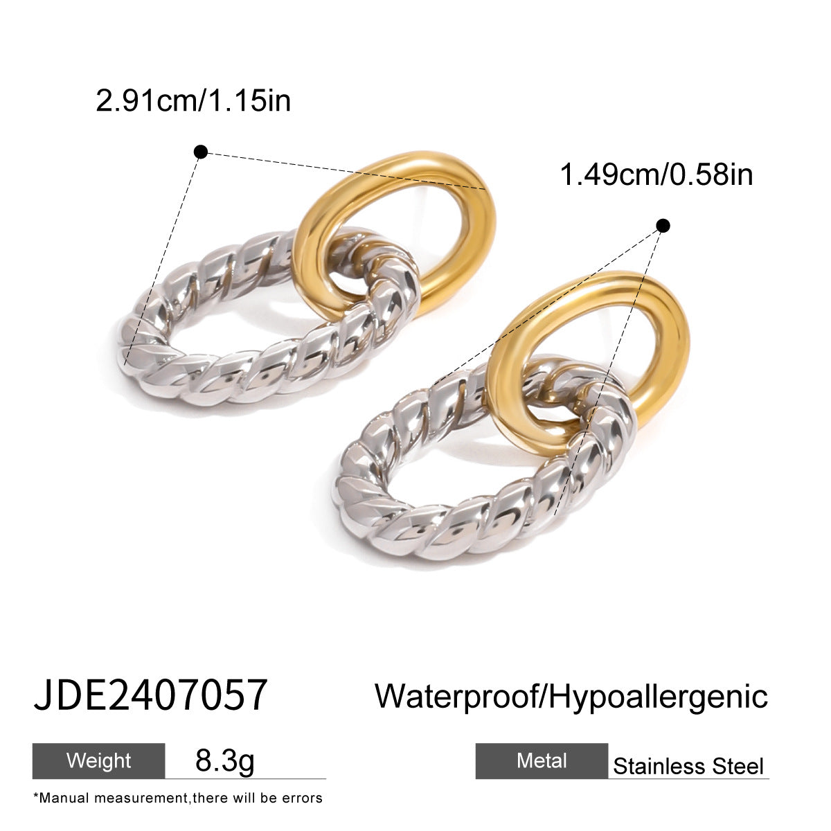 Alivia Colorblock Hoop Earrings - JDE2407057 [WAWZOIHP]