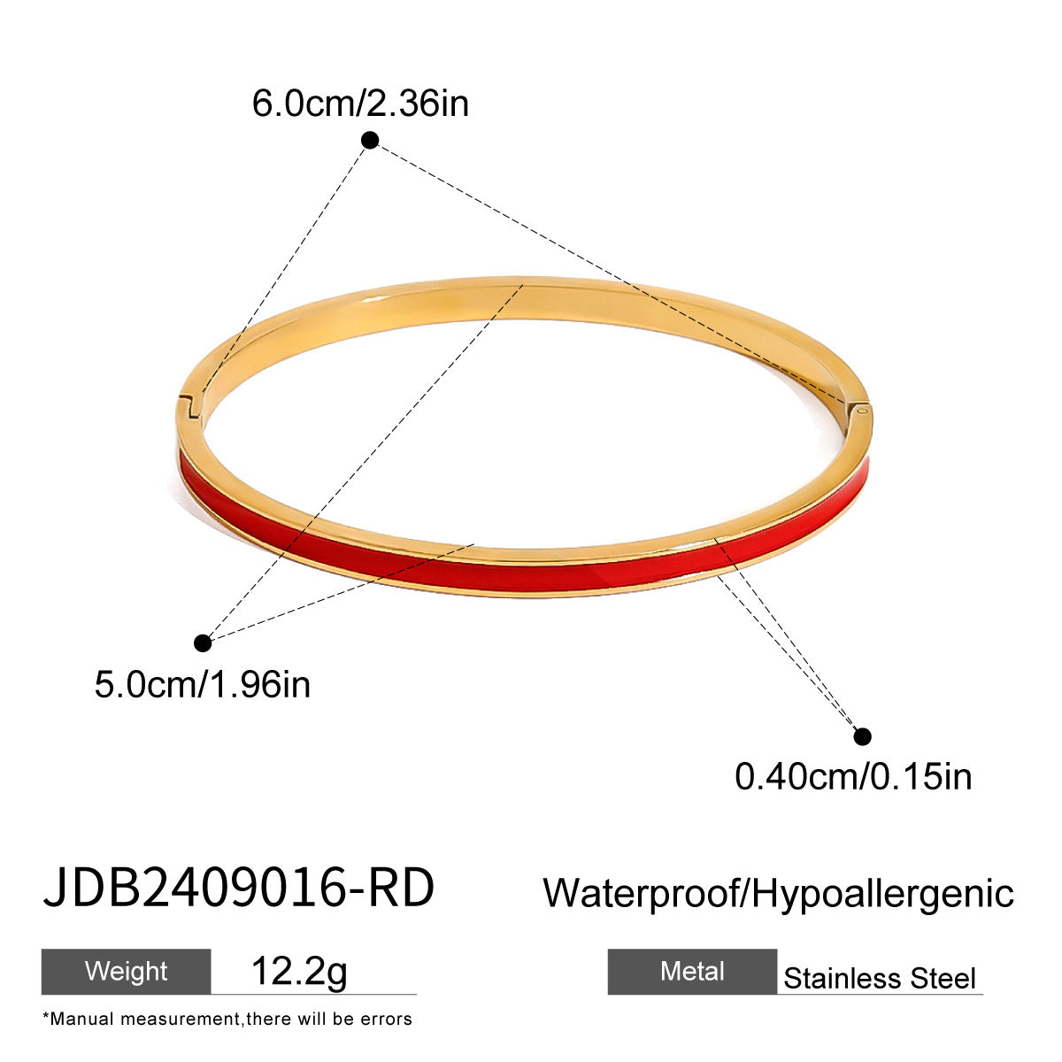 Tariyah Sleek Enamel Bracelet - Red Enamel [R38KOU9F]
