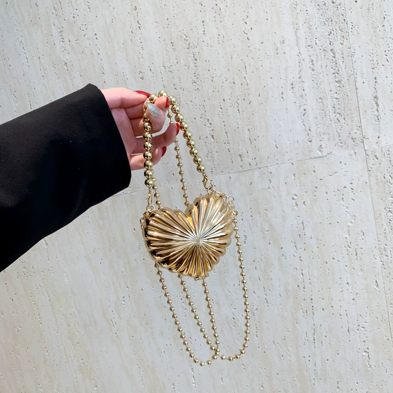 Aadhira Metallic Pleated Crossbody - Gold [FHWZD9LV]