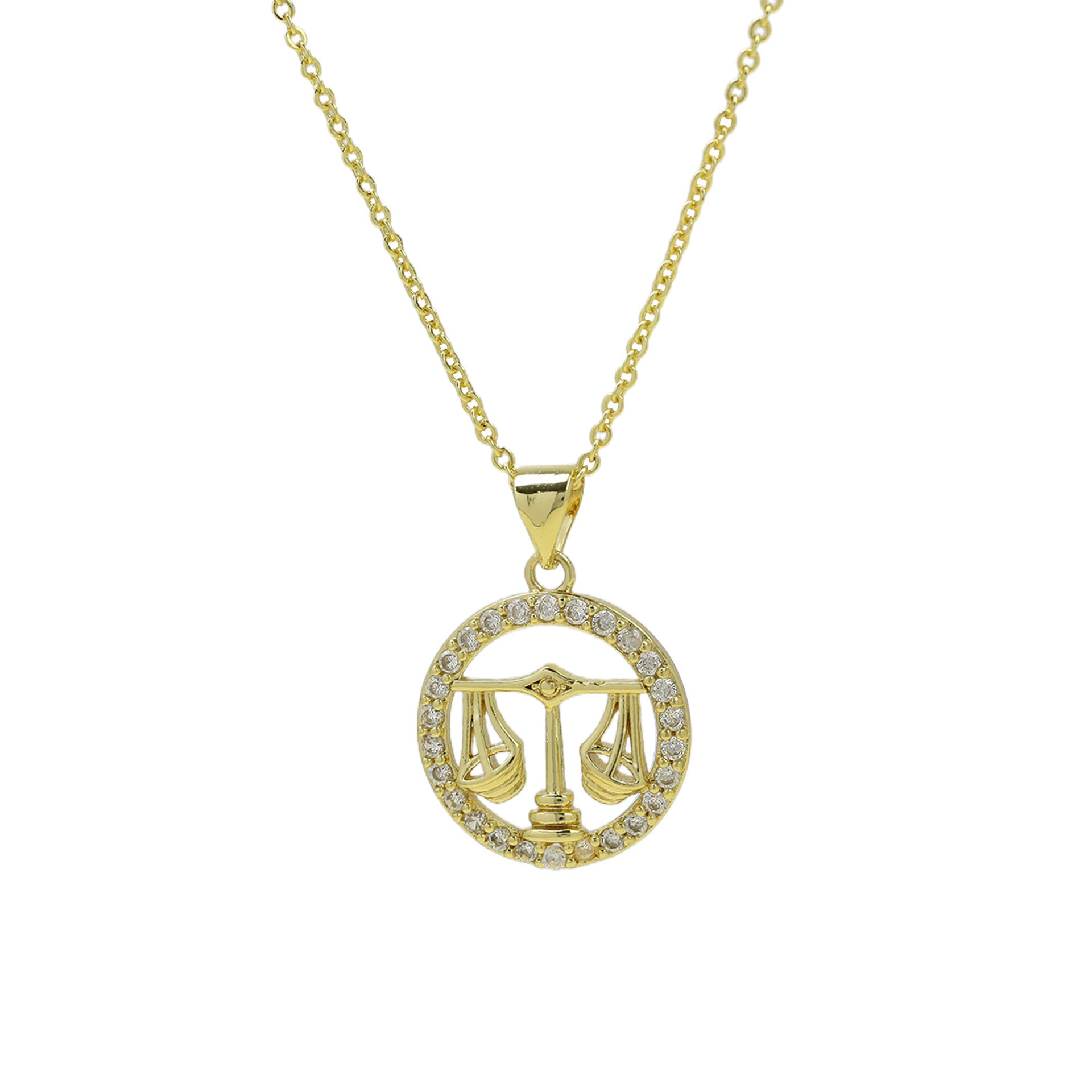 Jaylinn Zodiac Disc Necklace - Libra [3UZZJQIT]
