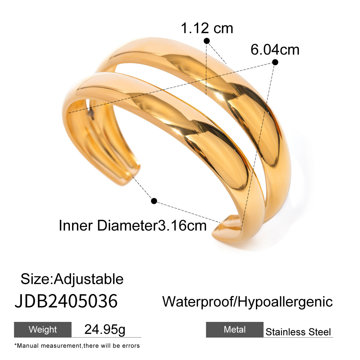 Jenny Gold Statement Cuff Bracelet - JDB2405036 [1BX8AJM4]