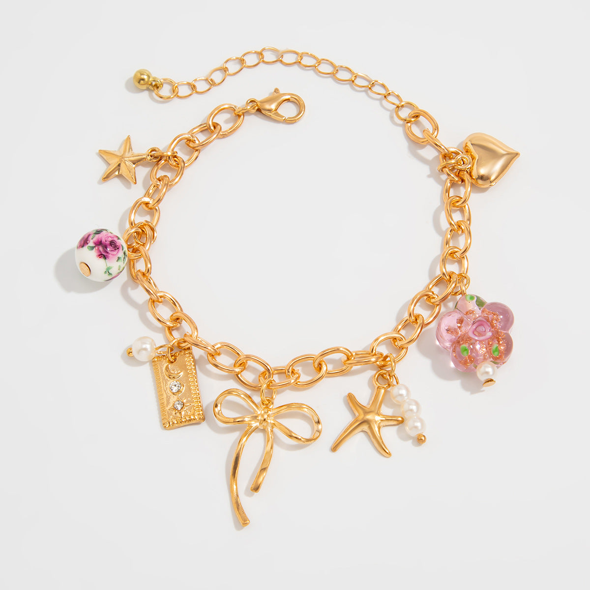 Minerva Ceramic Pearl Bracelet Set - Gold 2 [PEG7V9GJ]