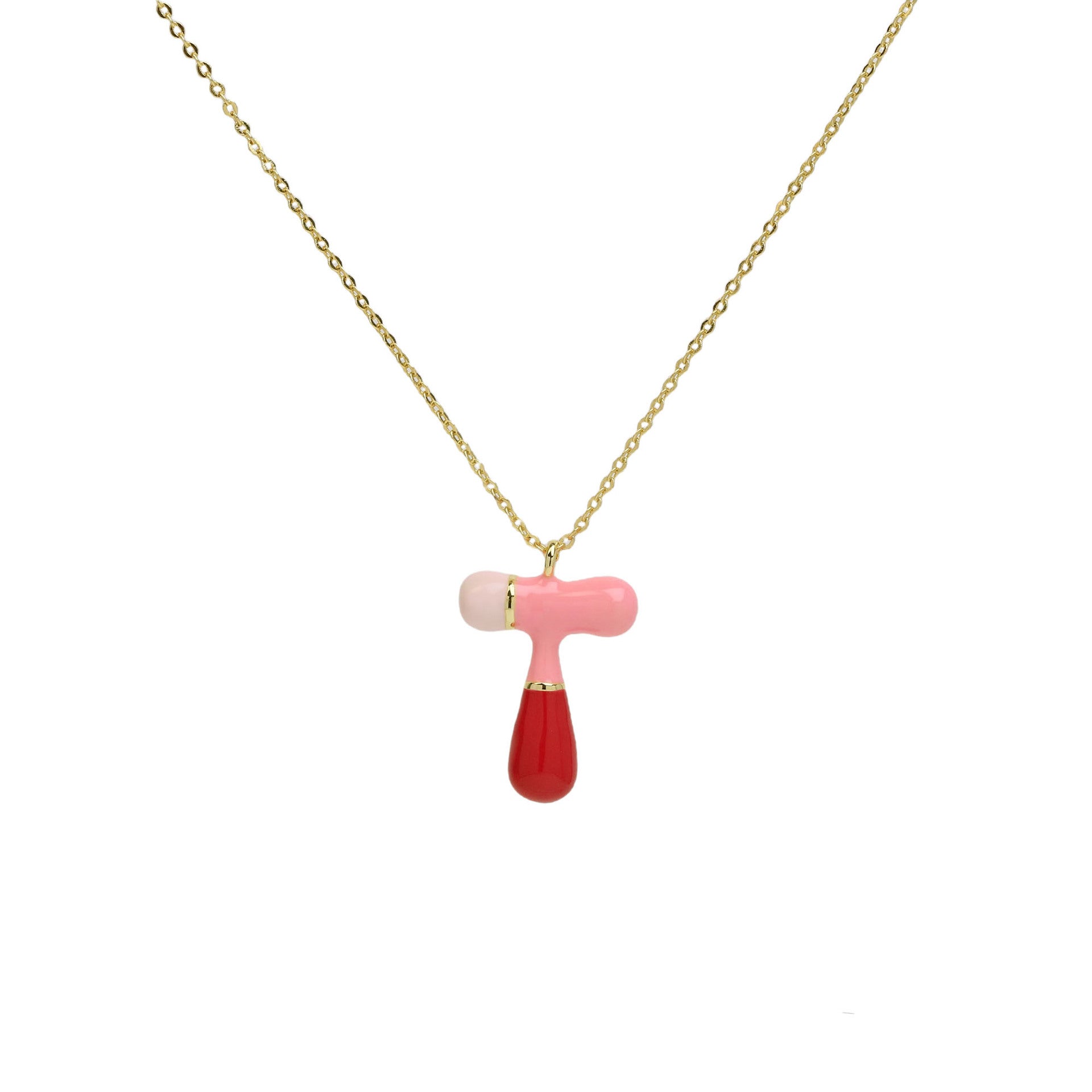 Esmae Bubble Initial Necklace - Necklace T [982JHJDB]