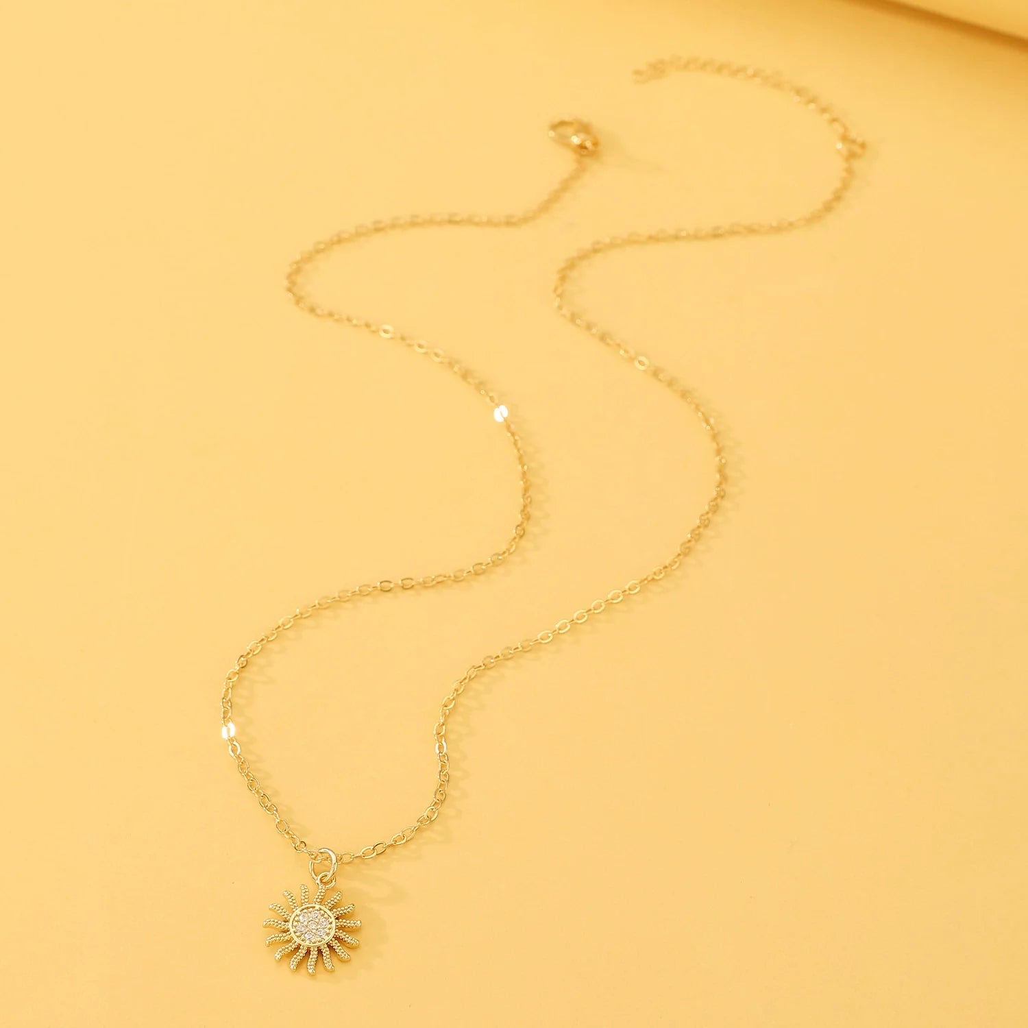 Lesly Celestial Charm Jewelry - KC Gold Sun Necklace (Single)