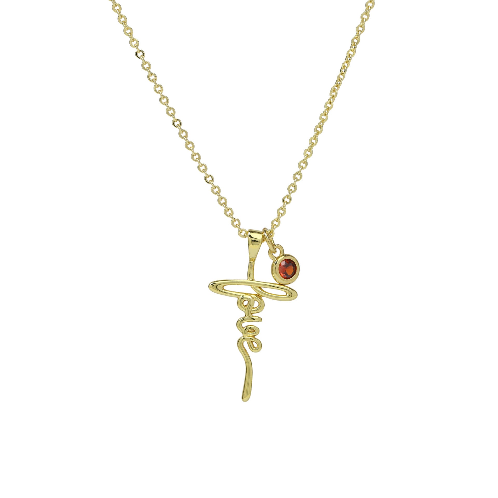 Lorna Dainty Birthstone Necklace - January Birthstone Necklace [RCGOM688]