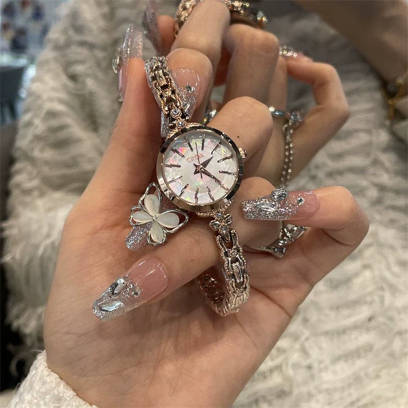 Daysha Rhinestone Mermaid Watch - Rose Gold