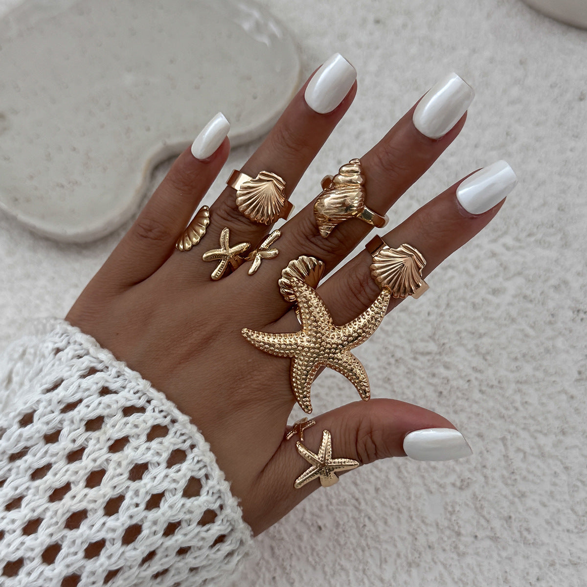 Caylie Ocean Treasures Set - Ring - Gold [CAV8GAXY]
