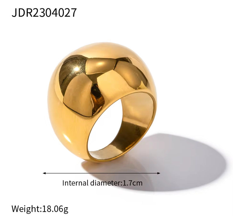 Giavana Stainless Steel Band Ring - JDR2304027-7 [S0IHO5JO]