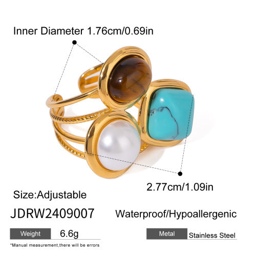 Kaislee Turquoise Statement Ring - Turquoise Irregular [8IM4FQEX]