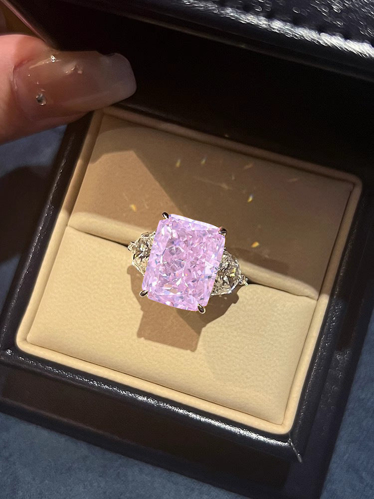 Lailani Radiant Carat Jewelry Set - Pink Diamond Ring [N31ZUFU8]