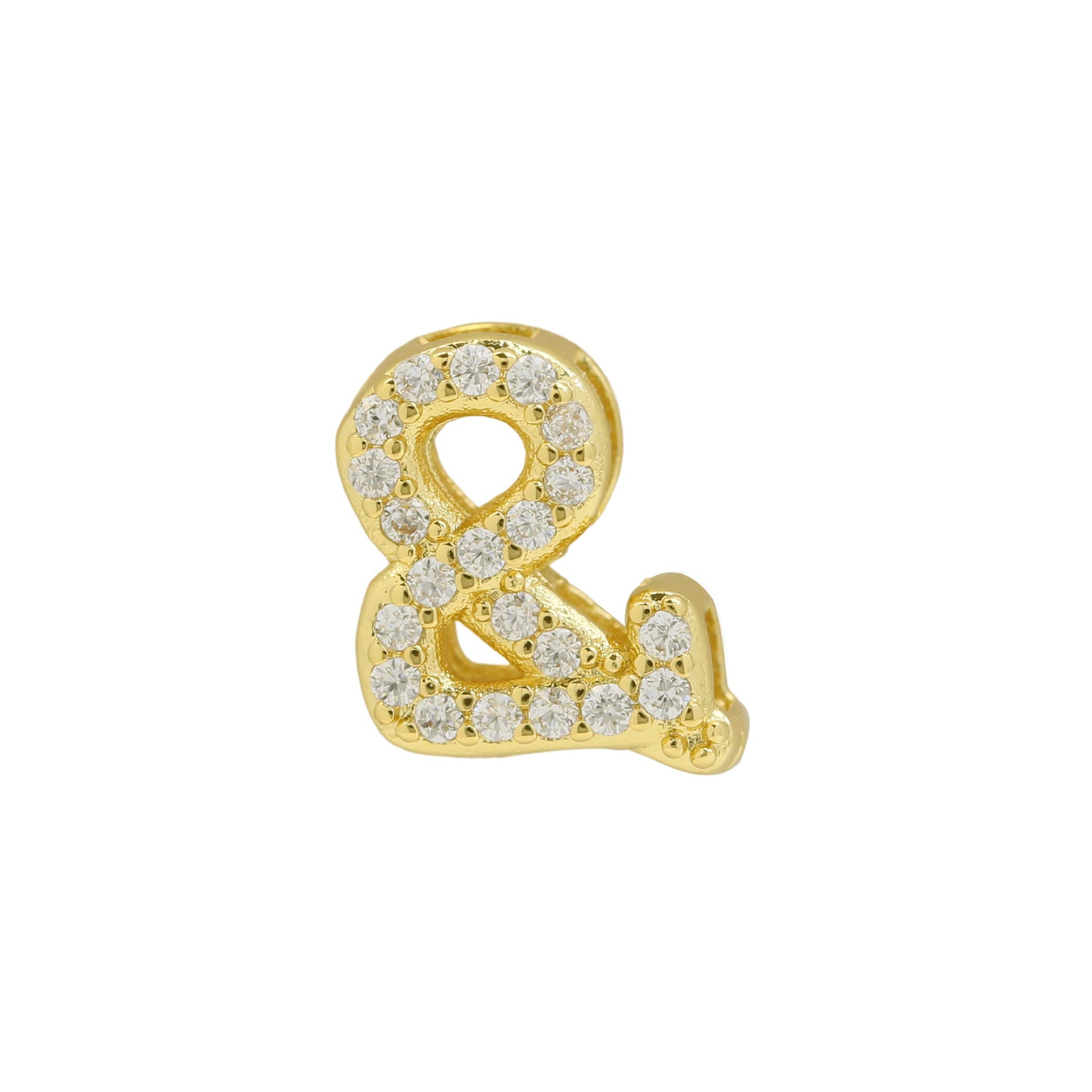 Rosalyn Bubble Letter Necklace - Gold Ampersand Pendant [J9L2OWH3]