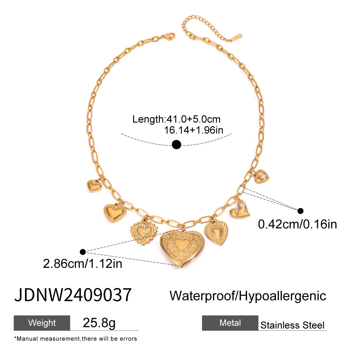 Raziya Heart Pendant Set - JDNW2409037 [IUCQ8D94]