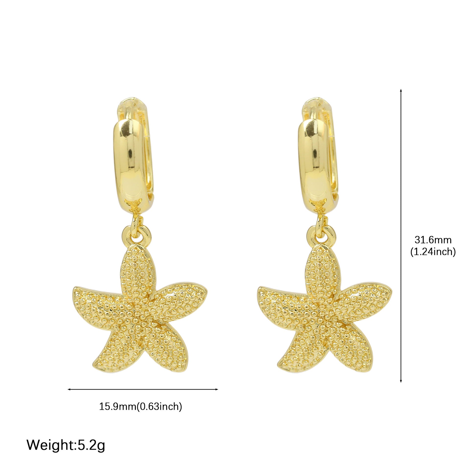 Jayanna Marine Charm Earrings - Starfish [UG9XFOAT]