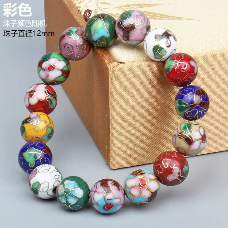 Charlie CloisonnŽ Beaded Bracelet - Colorful - 12mm Bead
