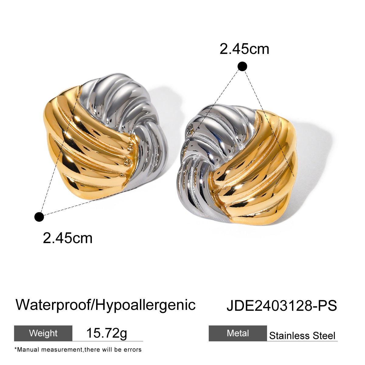 Emily Geometric Contrast Studs - Style 5 [X6AL5Q06]
