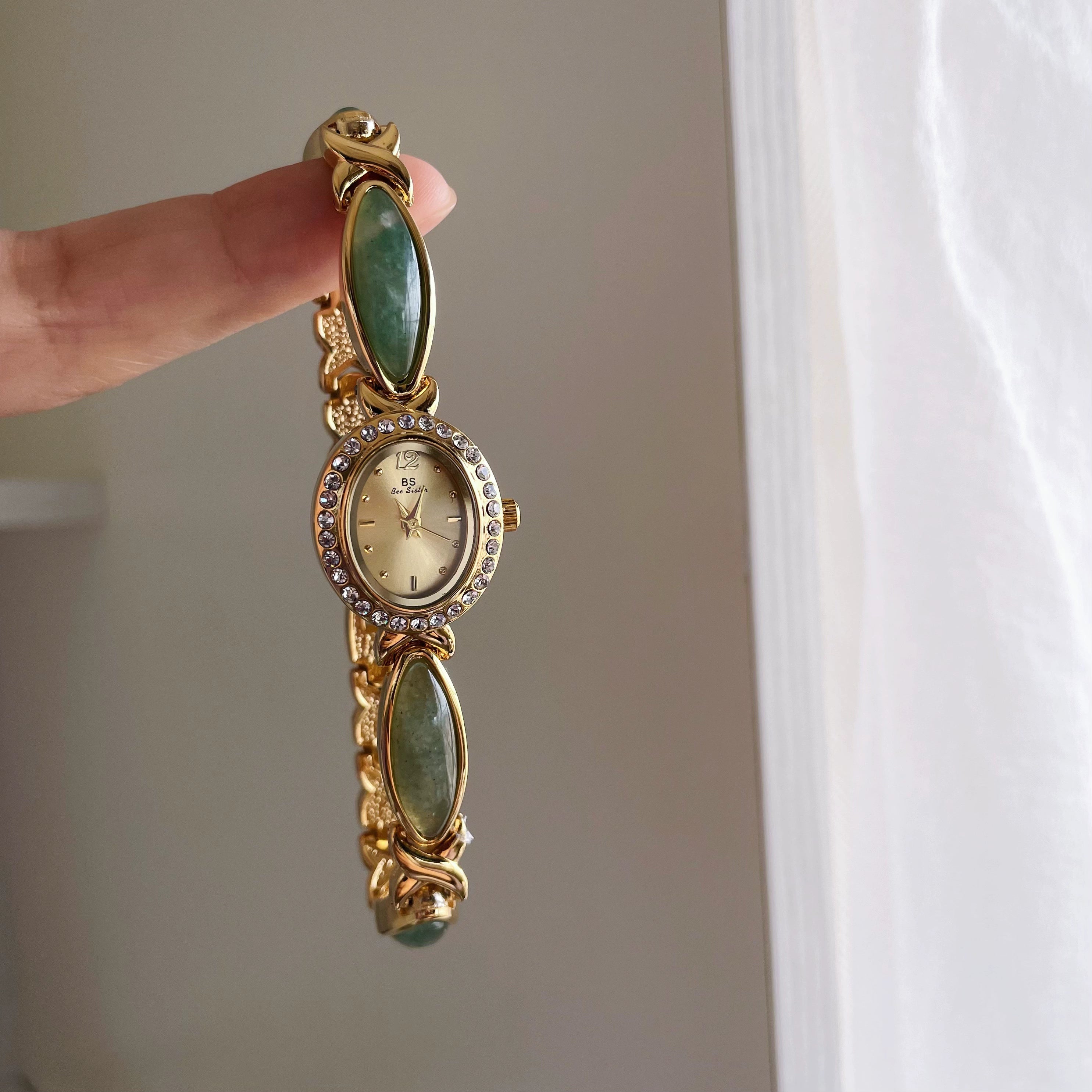 Ainslie Refined Bracelet Watch - Gold Jade-Face [90RSJ541]