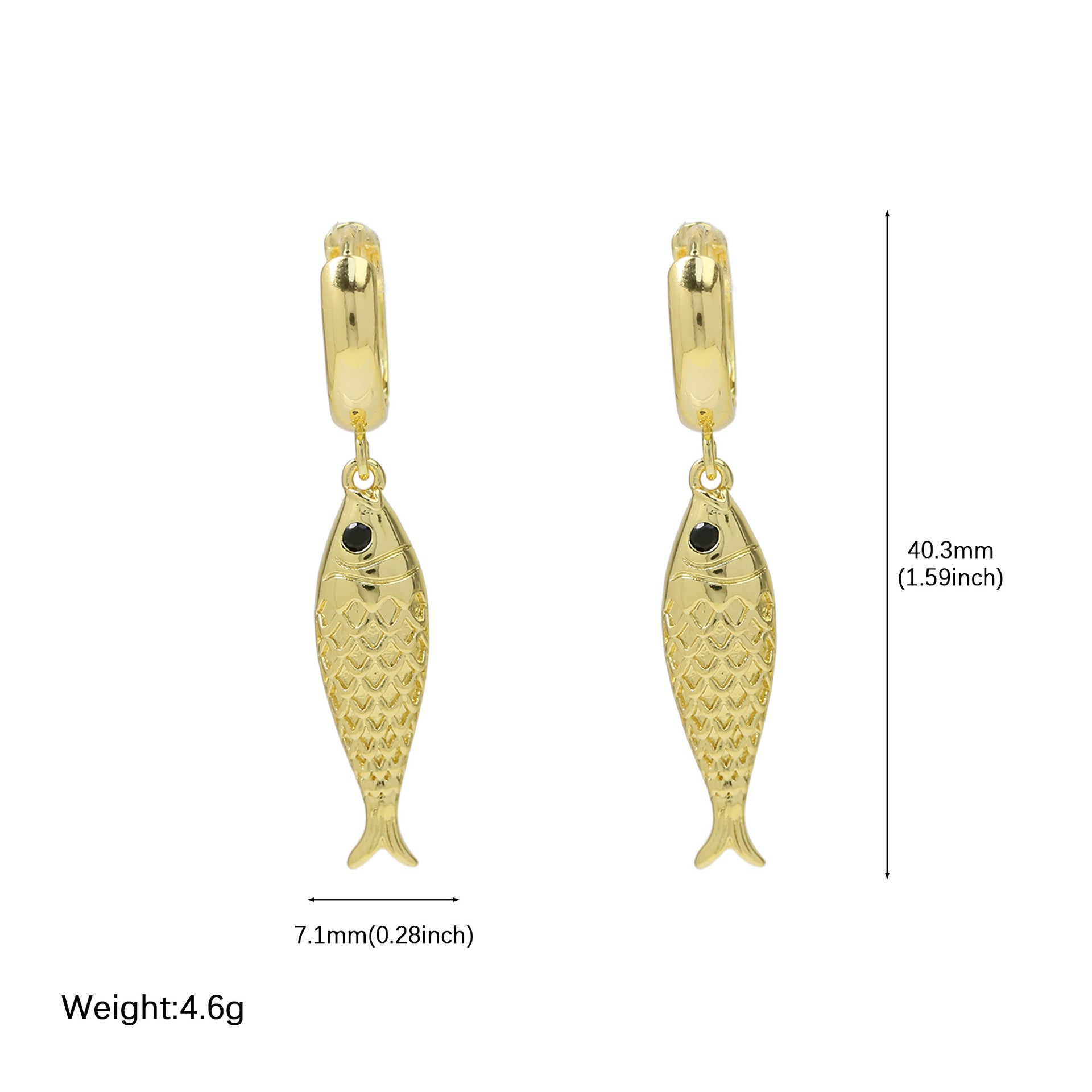 Larae Gilded Ocean Earrings - Fish Design [MS7DFHZT]