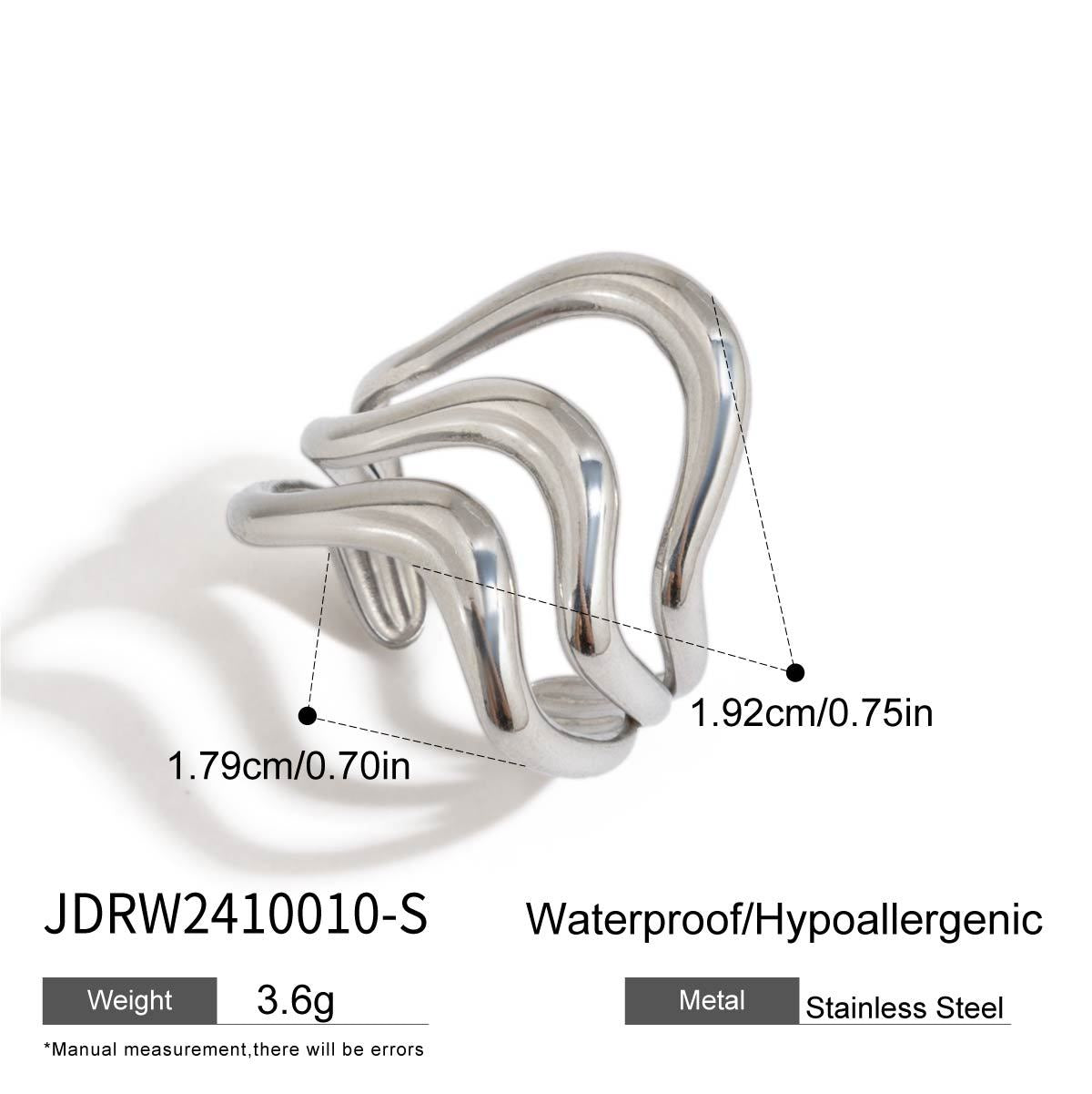 Sanvi Geometric Line Rings - JDRW2410010-S [CTBUB46Z]